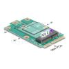 Delock - Schnittstellenadapter - für den M.2 Key E Slot - M.2 - M.2 Card - PCIe Mini Card, USB 2.0