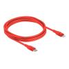 Delock - Lightning-Kabel - 24 pin USB-C männlich zu Lightning männlich - 2 m - Rot - unterstützt Stromversorgung