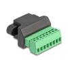 Delock - Netzwerkanschluss - RJ-45 (W) zu 8-polige Anschlussleiste abnehmbar - Schwarz, grün