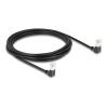 Delock - Patch-Kabel - RJ-45 (M) nach unten abgewinkelt zu RJ-45 (M) nach unten abgewinkelt - 3 m - 4.5 mm - S / FTP - CAT 6a - geschirmt, halogenfrei - Schwarz