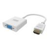 Maximale Auflösung 1920 x 1080 - wandelt VGA nicht in HDMI um - HDMI (m) zu VGA (f) - Außendurchmesser 5,5 mm - 32 AWG - Gesamtlänge 230 mm - weiß