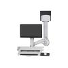 Ergotron - Befestigungskit (CPU-Halter, Tastatur-Tablett, Monitorhalterung) - für LCD-Display / PC-Ausrüstung - mittlerer CPU-Halter - Aluminium, hochwertiger Kunststoff - weiß - Bildschirmgröße: bis zu 61 cm (bis zu 24 Zoll)