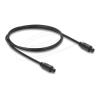 Delock - Digitales Audio-Kabel (optisch) - TOSLINK männlich zu TOSLINK männlich - 1 m - Glasfaser - Schwarz