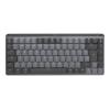 Logitech Master Series MX Mechanical Mini for Mac - Tastatur - hinterleuchtet - kabellos - Bluetooth LE - QWERTY - US International - Tastenschalter: Tactile Quiet - Space-grau