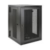 Eaton Tripp Lite Series 18U Wall Mount Rack Enclosure Server Cabinet Swinging Hinged Door Deep - Schrank Netzwerkschrank - geeignet für Wandmontage - Schwarz - 18U - 48.3 cm (19")
