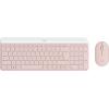Logitech Slim Wireless Combo MK470 - Tastatur-und-Maus-Set - kabellos - 2.4 GHz - QWERTZ - Deutsch - rosé