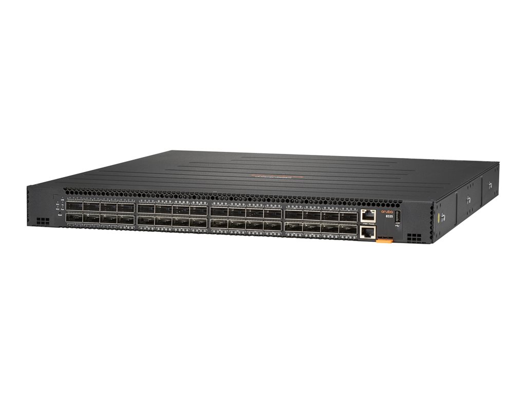 HPE Aruba 8325-32C - Switch - L3 - managed - 32 x 100 Gigabit QSFP28 / 40 Gigabit QSFP+ - Luftstrom von hinten nach vorne - an Rack montierbar - TAA-konform