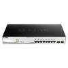 D-Link DGS 1210-10MP - Switch - L2+ - Smart - 8 x 10 / 100 / 1000 (PoE+) + 2 x Gigabit SFP - Desktop, an Rack montierbar - PoE+ (130 W)