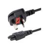 StarTech.com 2 m GB Laptop Ladekabel,  BS 1363 auf C5, 2,5A 250V, 18AWG, Notebook / Laptop Ersatzstromkabel, UK Laptop Netzteil Stromkabel, Kleeblatt / Mickey Mouse Netzkabel (PXTNB3SUK2M) - Stromkabel - IEC 60320 C5 zu BS 1363 (M) - Wechselstrom 250 V