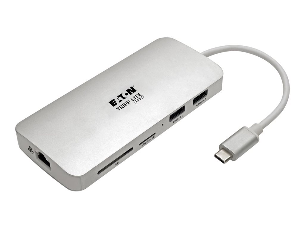 Eaton Tripp Lite Series USB C Docking Station, 4K @ 30 Hz, HDMI, Thunderbolt 3, USB-A Hub, PD Charging, SD / Micro SD, GbE, USB Type C, USB-C - Dockingstation - USB-C 3.1 / Thunderbolt 3 - HDMI - 1GbE