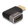 Delock HDMI Adapter Stecker zu Buchse 90 grad links gewinkelt 8K 60 Hz grau Metall