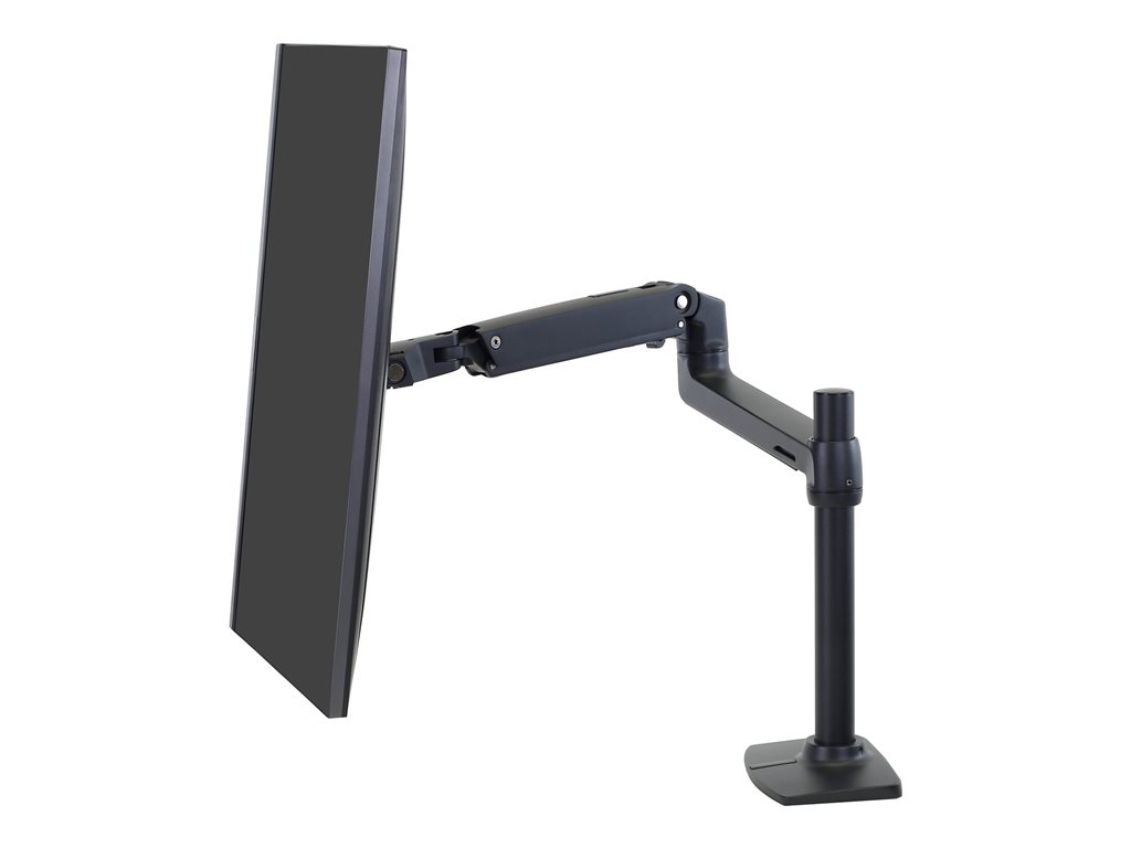 LX Desk Mount LCD Monitor Arm, Tall Pole, Matte Black