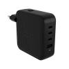 Targus HyperJuice - Netzteil - GaN - 100 Wh - QC 3.0, Power Delivery 3.0 + PPS - 4 Ausgabeanschlussstellen (USB, 3 x USB-C) - Schwarz