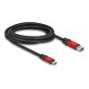 Delock - USB-Kabel - USB Typ A (M) zu 24 pin USB-C (M) - USB 3.2 - 3 m - bis zu 10 Gbps Datentransferrate - Schwarz, Rot