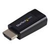 StarTech.com Kompakter HDMI auf VGA Adapter / Konverter ideal für Chromebooks Ultrabooks & Laptops- HDMI zu VGA HD15 Wandler - 1920x1200 - Videoadapter - HDMI männlich zu HD-15 (VGA) weiblich - 4.5 cm - Schwarz - aktiv - für P / N: DKT30CSDHPD3, SV211HD