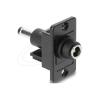 Delock - Befestigungsplatte - DC-Stromversorgungsbuchse 5,5 mm (ID: 2,5 mm) - Schwarz