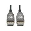 Eaton Tripp Lite Series DisplayPort Active Optical Cable (AOC) - UHD 8K 60 Hz, HDR, CL3 Rated, Black, 20 m (65 ft.) - DisplayPort-Kabel - DisplayPort (M) zu DisplayPort (M) - DisplayPort 1.4 - 20 m - Active Optical Cable (AOC), unterstützt 8K UHD (76