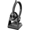 Poly Savi 7320 - Savi 7300 series - Headset - On-Ear - DECT - kabellos - USB-A über DECT-Adapter - Schwarz - Zertifiziert für Microsoft Teams, UC-zertifiziert - Replaces Poly SKU 2-220998-205