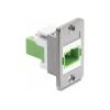 Delock - Netzwerkkoppler - SC multi-mode (W) Paneel montierbar zu SC multi-mode (W) - Glasfaser - Simplex - Silber, hellgrün, weiß