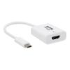 Eaton Tripp Lite Series USB-C to HDMI Adapter (M / F) - 8K, HDR, 4:4:4, HDCP 2.3, White - Video- / Audio-Adapter - 24 pin USB-C männlich zu 15 pin D-Sub (DB-15), HDMI weiblich - weiß - 4K Unterstützung, USB 3.2 Gen 2 (bis zu 10 GBit / s) - für P / N: P568