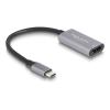 Delock - Highspeed - Videoadapter - 24 pin USB-C männlich zu HDMI weiblich - 15 cm - Grau / Schwarz - unterstützt 4K 60 Hz (4096 x 2160), DP Alt Modus-Support, HDR-Support