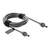 Delock - Stromkabel - DC-Anschluss 5,5 mm x 2,1 mm (M) zu DC-Anschluss 5,5 mm x 2,1 mm (M) - 20 V - 5 A - 2 m - Grau