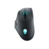 Alienware AW620M - Maus - Für Rechtshänder - optisch - 7 Tasten - kabelgebunden, kabellos - USB, 2.4 GHz - Dark Side of the Moon - retail - Box