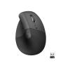 Logitech Lift for Business - Vertikale Maus - ergonomisch - 6 Tasten - kabellos - Bluetooth, 2.4 GHz - Logitech Logi Bolt USB-Receiver - Graphite