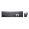 Dell Pro Plus Keyboard and Mouse KM7321W - Tastatur-und-Maus-Set - kabellos - 2.4 GHz, Bluetooth 5.0 - AZERTY - Französisch - Titan Gray - mit 3 years NBD Advance Exchange - für Precision 7560, XPS 13 9310, 15 9510
