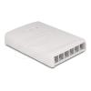 Delock Keystone Leergehäuse Aufputz 6 Port für Glasfaser und Netzwerk weiß