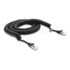 Delock - Patch-Kabel - RJ-50 (M) zu RJ-50 (M) - 3 m - 5 mm - CAT 5e - Spirale - Schwarz