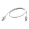 0,5 m CAT6-Kabel - RJ45 (m) zu RJ45 (m) - STP geschirmtes Twisted-Pair - CAT 6a - 10 Gbps - 24 AWG - mit Knickschutz - weiß