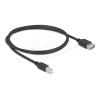 Delock - USB-Kabel - USB Typ B (M) zu USB (W) umkehrbar - USB 2.0 - 1 m - einfache USB - Schwarz