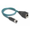 Delock - Netzwerkkabel - 8-polig M12 (W) zu RJ-45 (W) - 50 cm - 6.2 mm - S / FTP - CAT 6a - IP67 - Schwarz