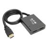 Eaton Tripp Lite series 2-Port HDMI Splitter - UHD 4K, International AC Adapter - Video- / Audio-Splitter - 2 x HDMI - Desktop