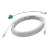 5 m 3,5 mm Miniklinken-Kabel - vergoldete Stecker - doppelt isoliert mit Aluminiumfolie - verzinnte Kupferspiralschirmung - Miniklinke (m) zu Miniklinke (m) - Außendurchmesser 3,0 mm - 26 awg - weiß